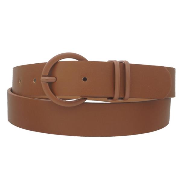 COLOR COATED CIRCLE LOOP BUCKLE BELT