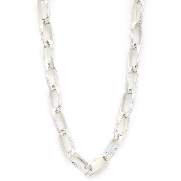 OVAL LINK METAL NECKLACE