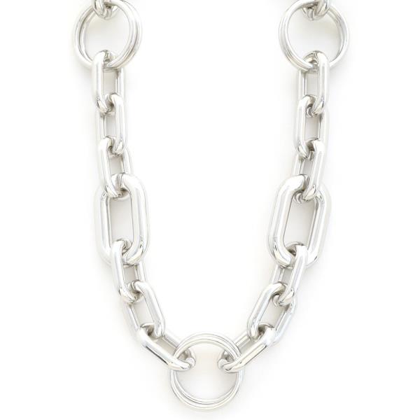 OVAL CIRCLE LINK METAL NECKLACE