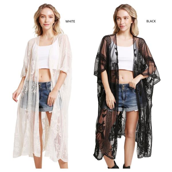 FLORAL LACE COVER UP