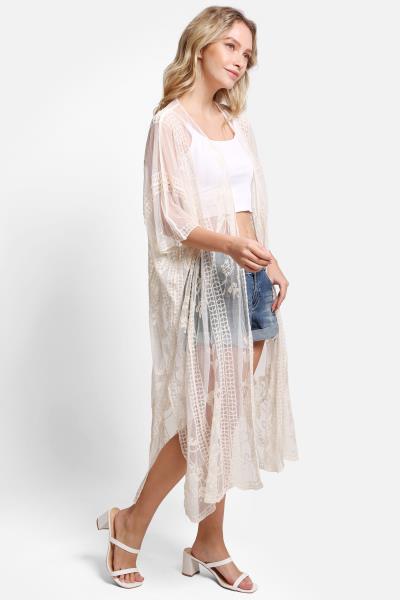 FLORAL LACE COVER UP