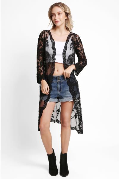 FLORAL LACE COVER UP