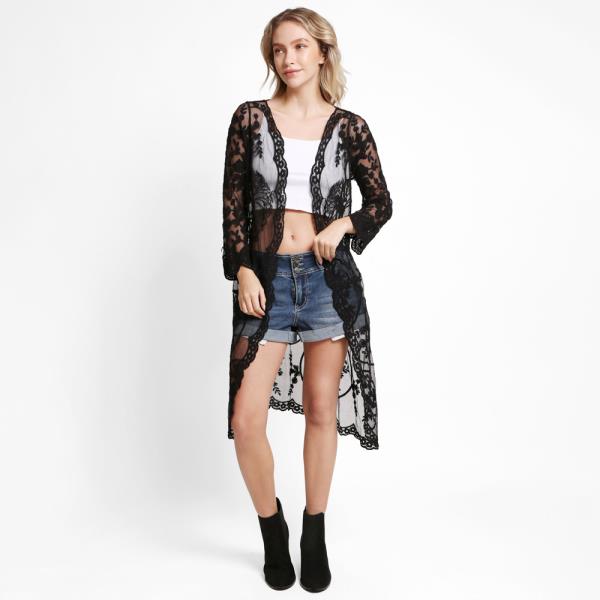 FLORAL LACE COVER UP