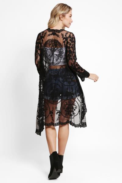 FLORAL LACE COVER UP