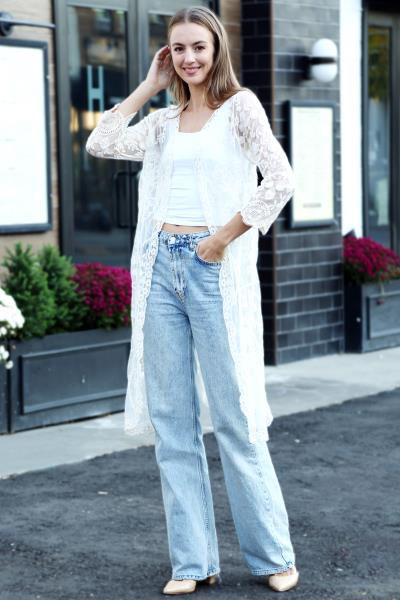 FLORAL LACE COVER UP