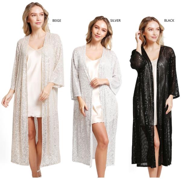 SEQUIN LONG COVER-UP