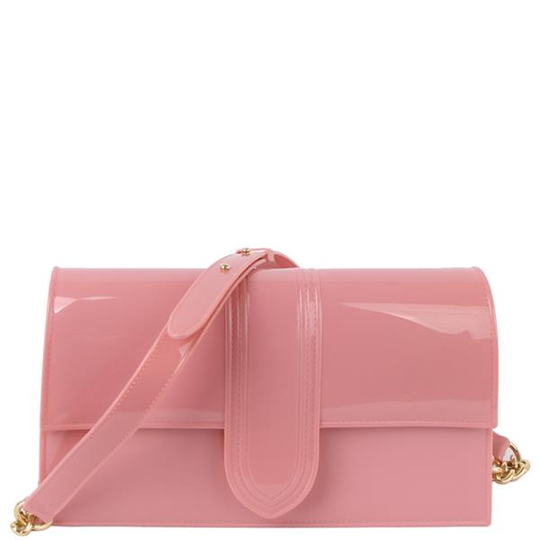 GLOSSY JELLY COLOR CHIC CROSSBODY BAG