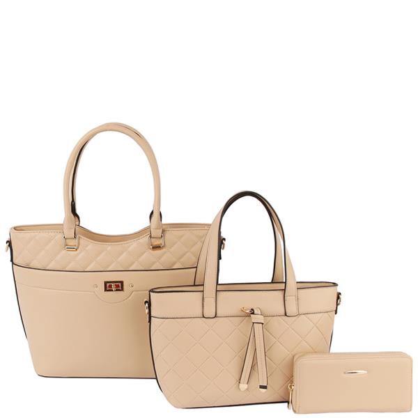 3IN1 CHIC SATCHEL W BAG AND WALLET SET