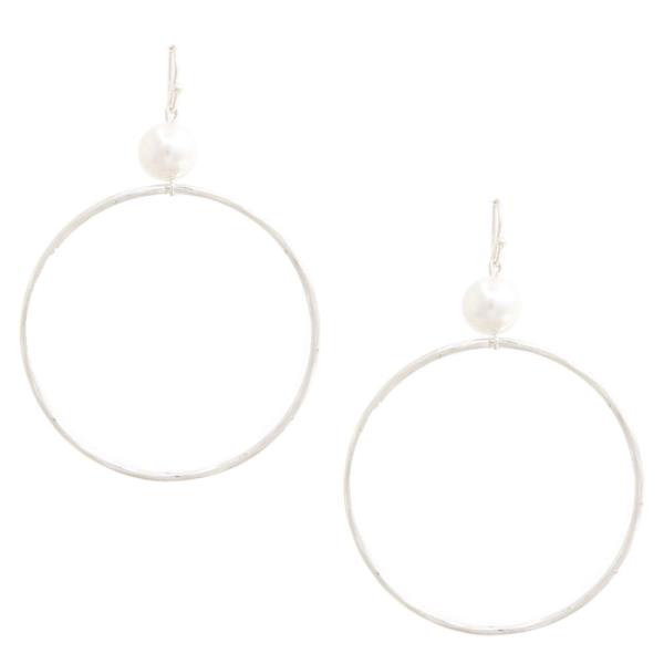 PEARL BEAD ROUND DANGLE EARRING