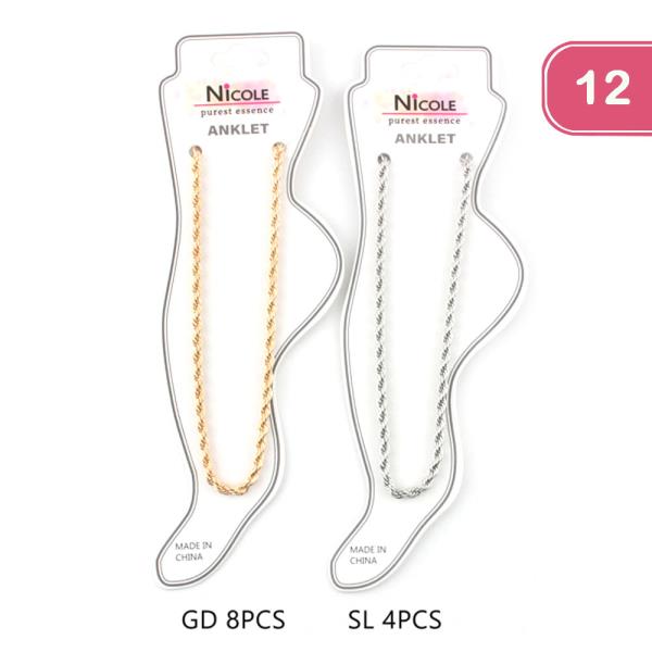 CHAIN ANKLET (12 UNITS)