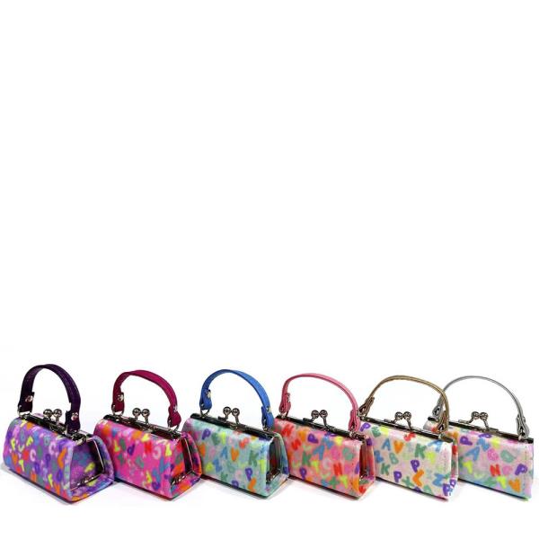 LETTERS SMALL HANDLE COIN PURSE BAG (12 UNITS)