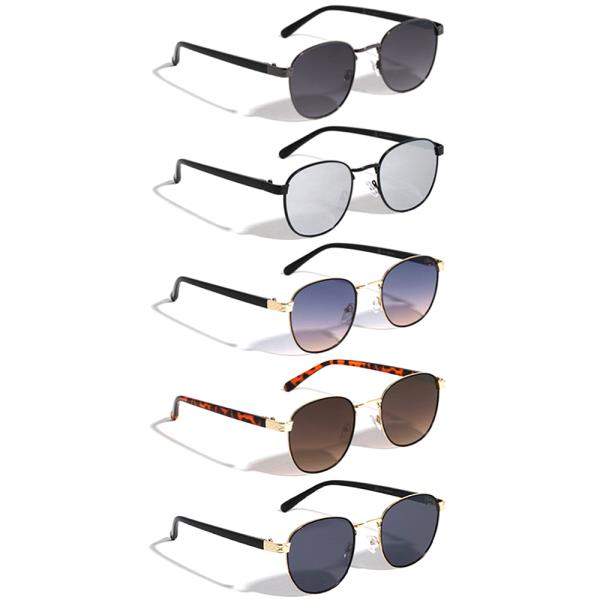 DOTTED RHOMBUS HINGE PATTERN BUTTERFLY SUNGLASSES 1DZ