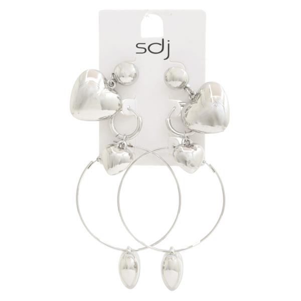 SDJ HEART CHARM ASSORTED EARRING SET