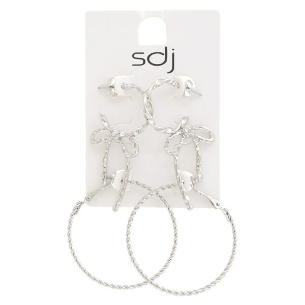 SDJ BOW ASSORTED EARRING SET