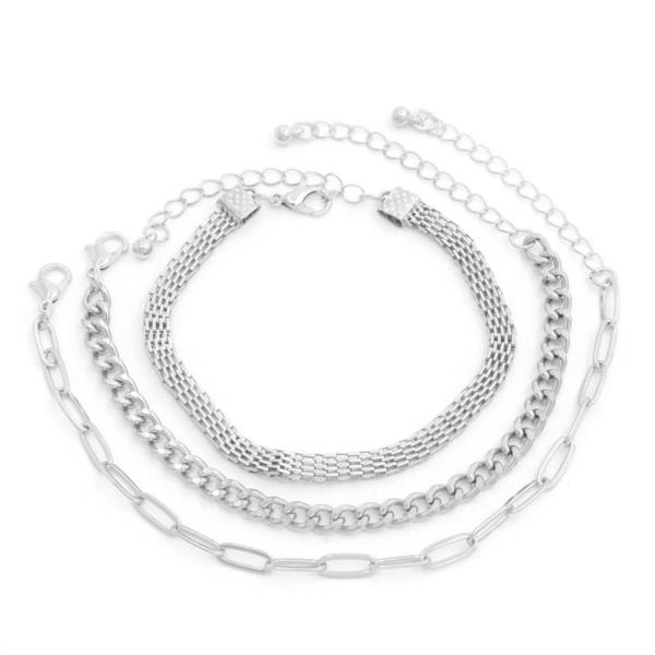 SDJ OVAL LINK ASSORTED BRACELET SET