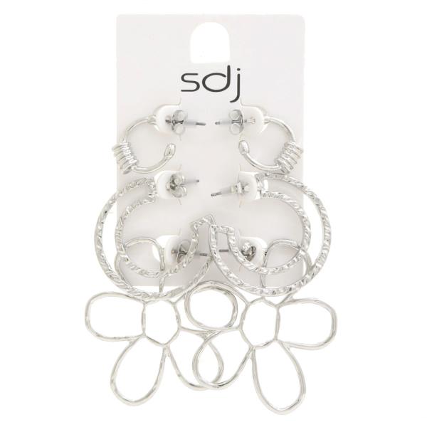 SDJ FLOWER ASSORTED EARRING SET