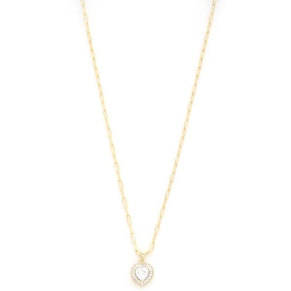 SODAJO HEART CHARM GOLD DIPPED NECKLACE
