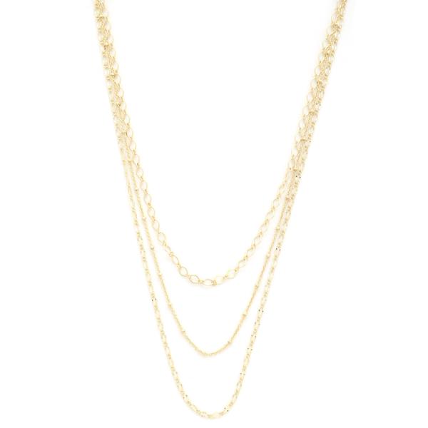 SODAJO CIRCLE LINK GOLD DIPPED NECKLACE