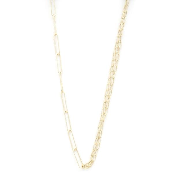 SODAJO OVAL LINK GOLD DIPPED NECKLACE