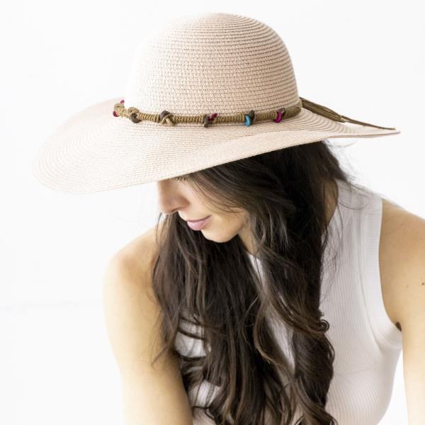 ROPE BAND FLOPPY SUN HAT