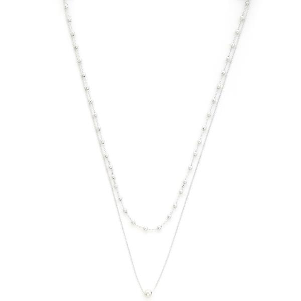 SODAJO DAINTY BALL BEAD LAYERED GOLD DIPPED NECKLACE