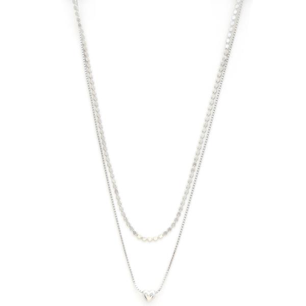 SODAJO DAINTY HEART LAYERED GOLD DIPPED NECKLACE