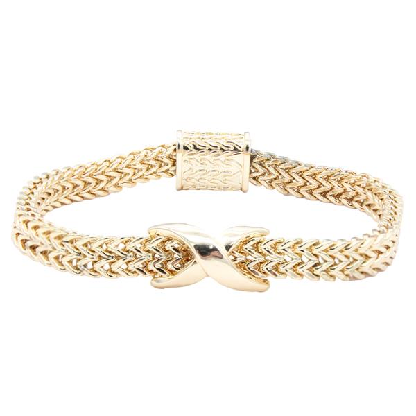 TWO TONE X METAL BRACELET