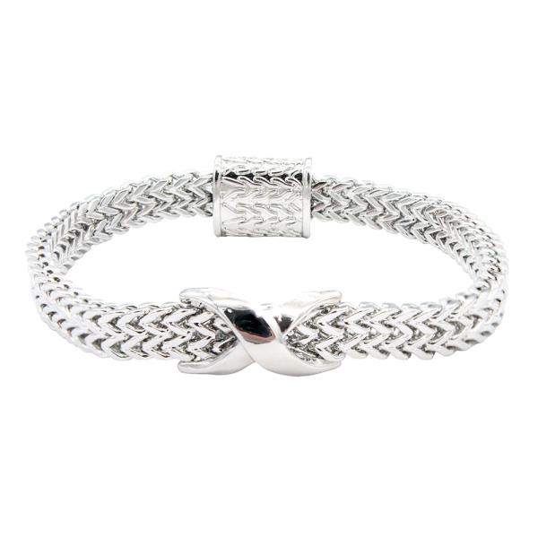 TWO TONE X METAL BRACELET