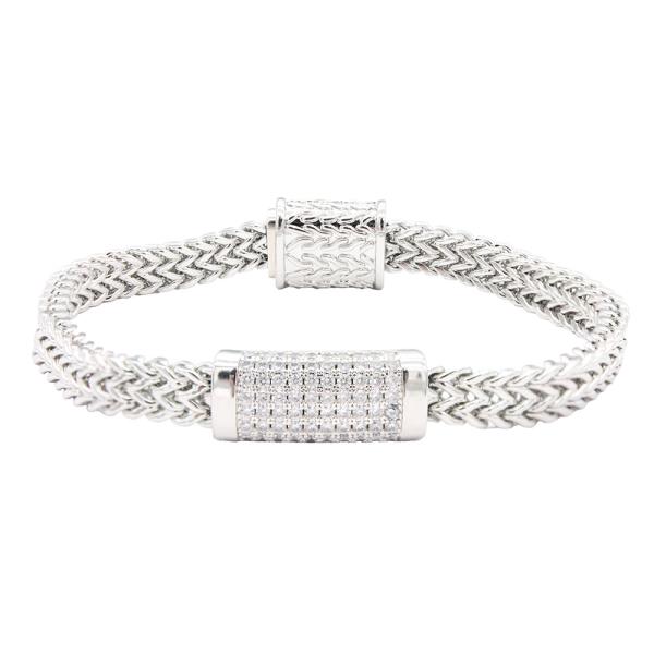 CZ TWO TONE BRACELET