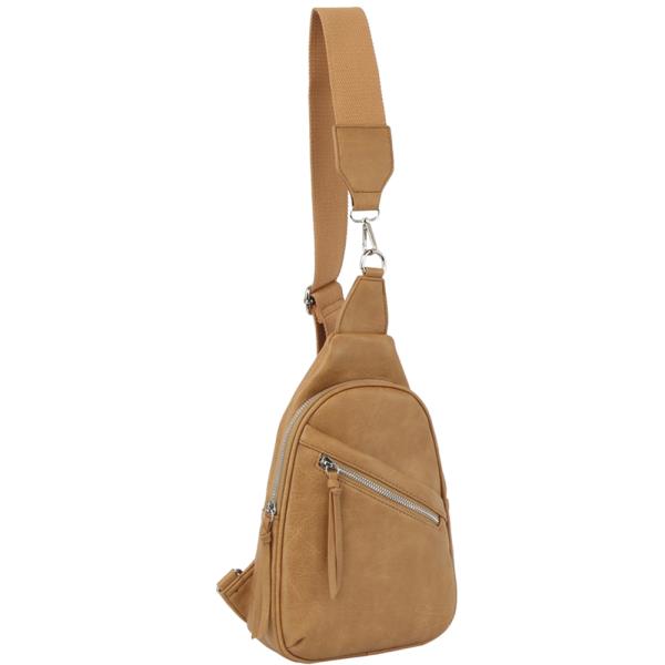 (PRE-ORDER / ONLINE ONLY) SMOOTH ZIPPER SLING CROSSBODY BAG