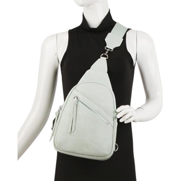 (PRE-ORDER / ONLINE ONLY) SMOOTH ZIPPER SLING CROSSBODY BAG