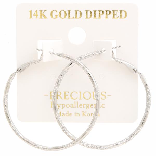 14K GOLD DIPPED HOOP EARRING