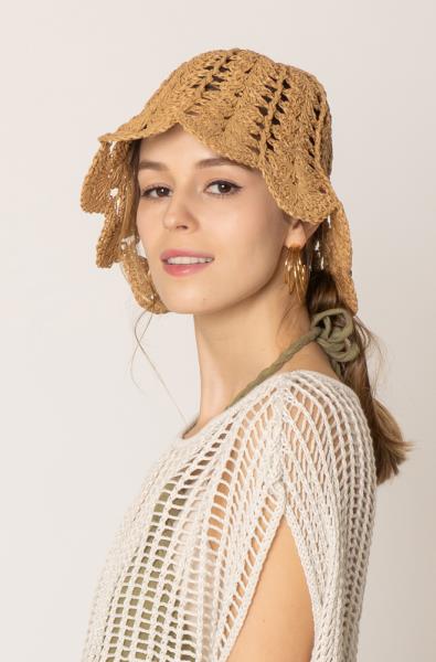 STRAW BUCKET HAT