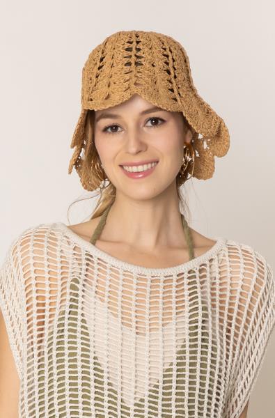 STRAW BUCKET HAT