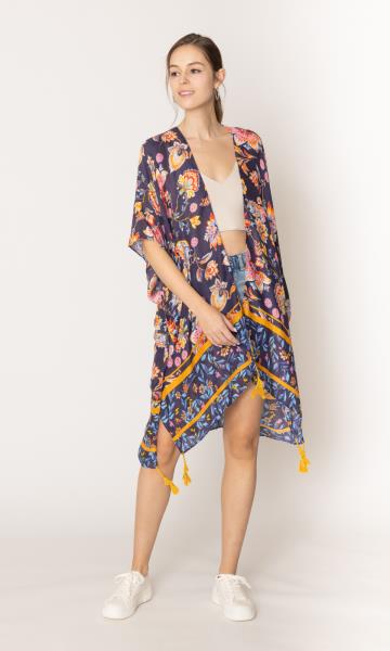 FLORAL PRINT KIMONO