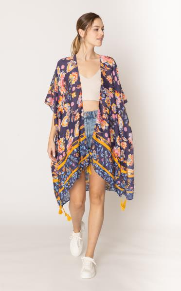 FLORAL PRINT KIMONO