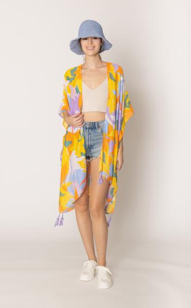 FLORAL PRINT KIMONO