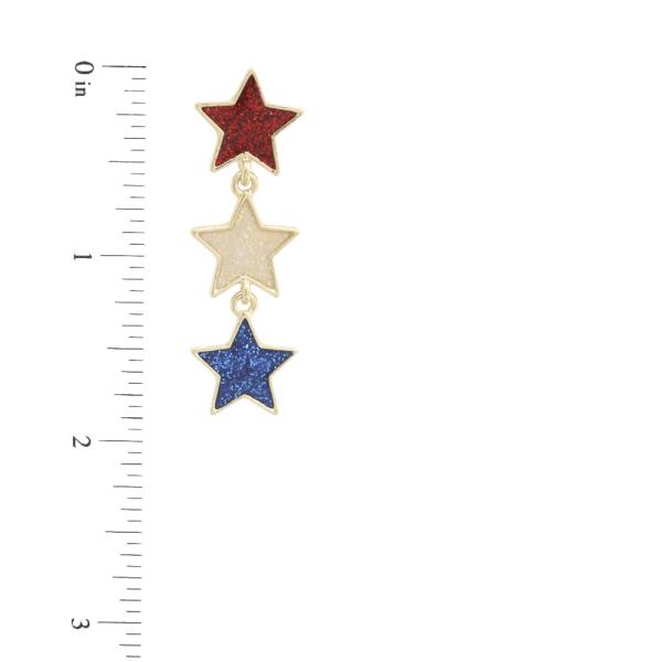 TRIPLE STAR DANGLE EARRING