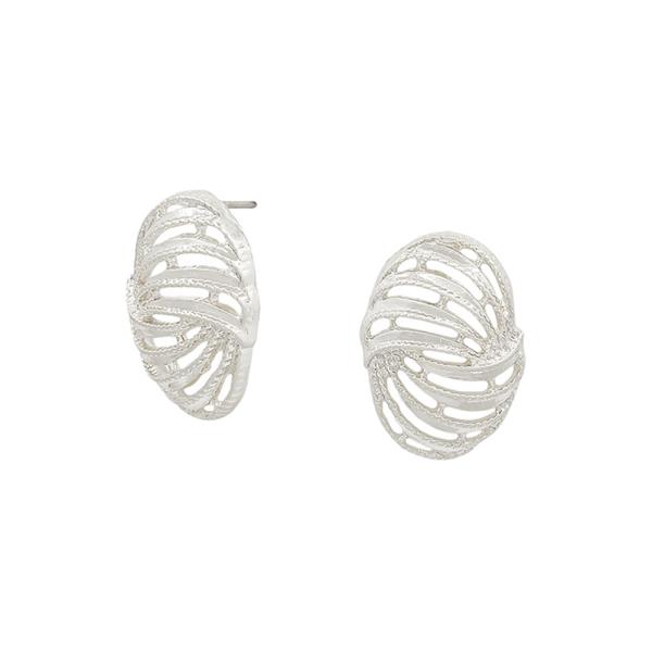 SMALL TEXTURED DOME STUD EARRING