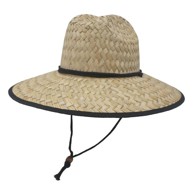 CONTRAST BANDED WEAVE PATTERN LIFEGUARD HAT