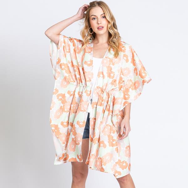 FRONT ROPE FLOWER KIMONO