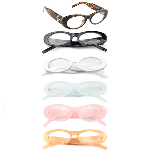 OVAL CLEAR GLASSES 1DZ