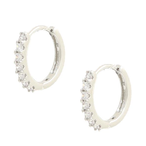SODAJO CZ GOLD DIPPED HOOP EARRING