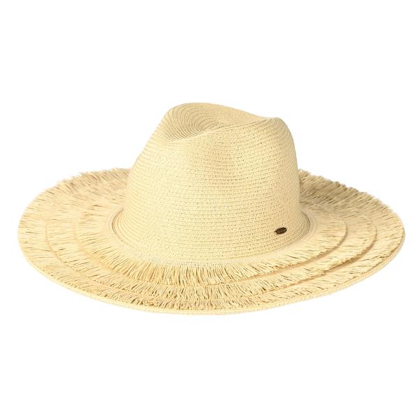 CC FRINGE BRIM PANAMA HAT