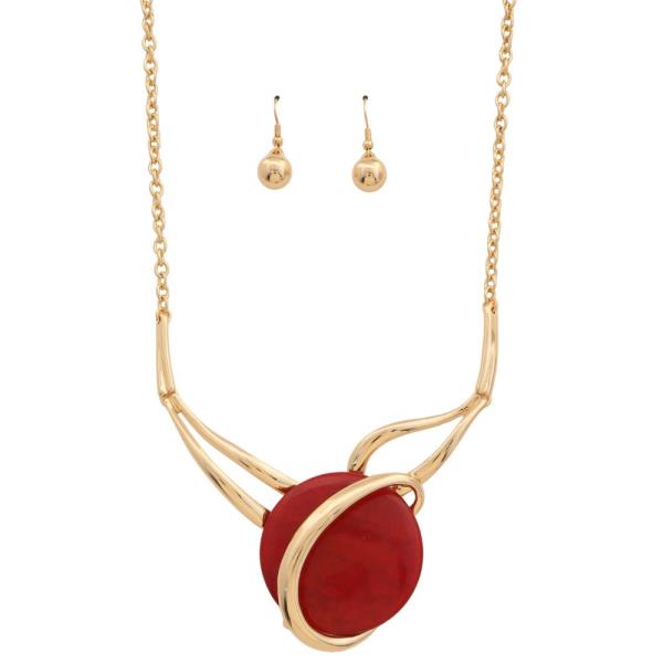 ROUND METAL RING NECKLACE