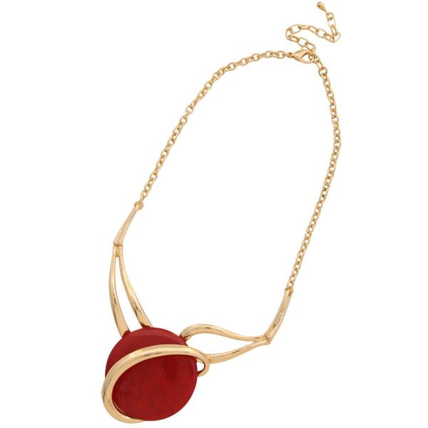 ROUND METAL RING NECKLACE