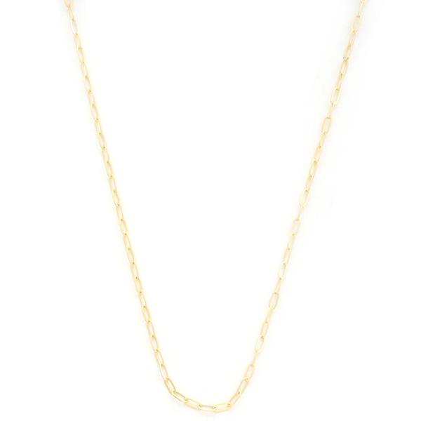 SODAJO OVAL LINK THICKER LAYERED IN 18KT GOLD NECKLACE