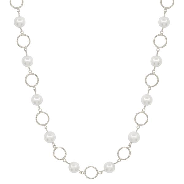 PEARL CIRCLE WIRE NECKLACE