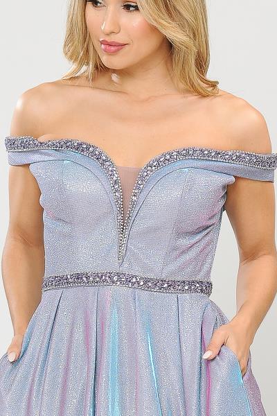 ($69.00 EA X 3 PCS) Chic Glitter Knit A-Line Dress