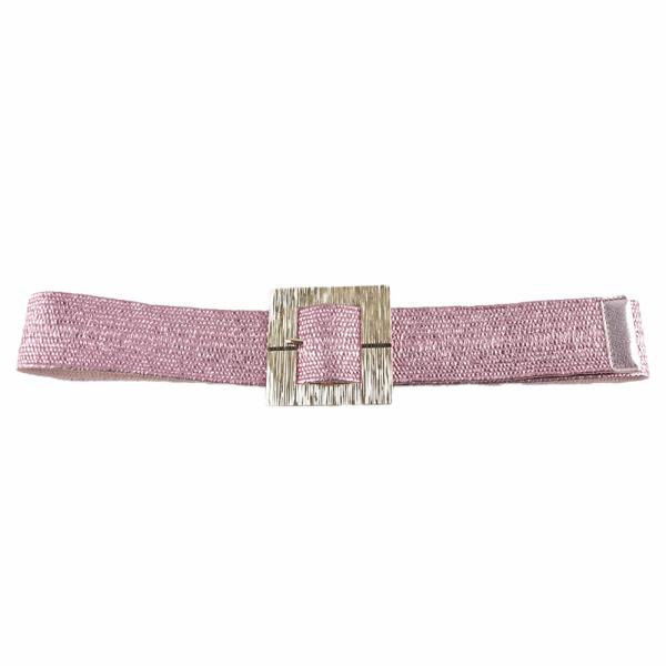 METALLIC RECTANGLE BUCKLE BELT